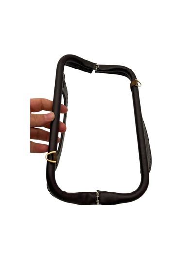 Çanta Aksesuar 25 Cm Suni Derili Koyu Kahve Renk Gizli Çanta Bursu Yeni Model