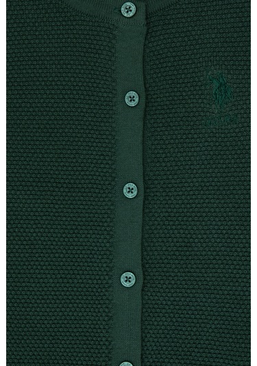 U.s. Polo Assn. Kız Çocuk Koyu Yeşil Hırka Triko 50316292-vr079 Koyu Yesıl