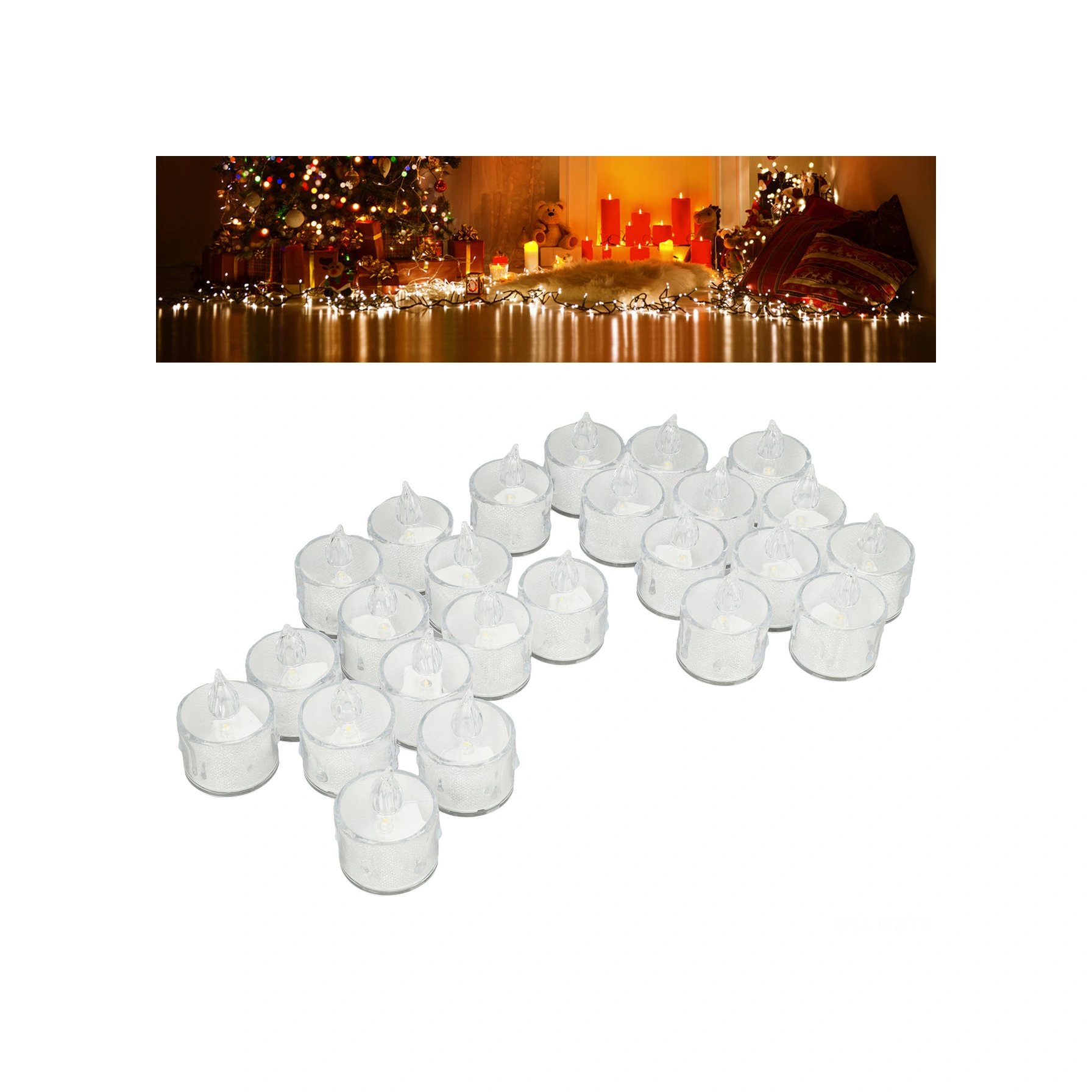 Wezone 24 Adet Şarjlı Kumandalı Led Simülasyon Alevi Mumlar, Bar Restoran Dekorasyonu, 20.000 Saat Ömür, Abs Malzeme, Pil Yok Diğer