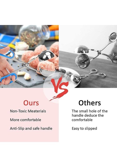 Adet Çıkarılabilir Kaymaz Saplı Yapışmaz Köfte Makinesi, Paslanmaz Çelik Köfte Makinesi - Siyah