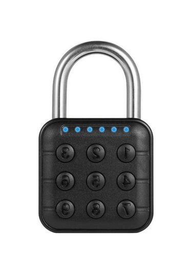 Jokmae Ip67 Su Geçirmez Akıllı Kilit - Parmak İzi/şifre, 10 Kullanıcı, Siyah