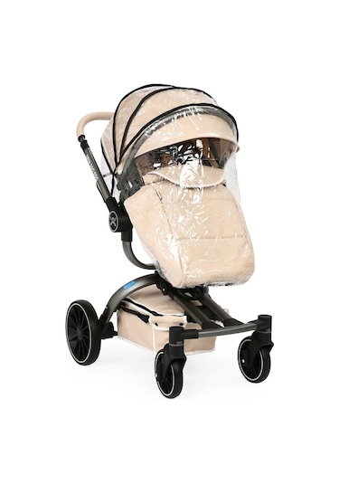 Yoyko Spin 360 Derece Dönebilen Bebek Arabası Latte Gri Kasa