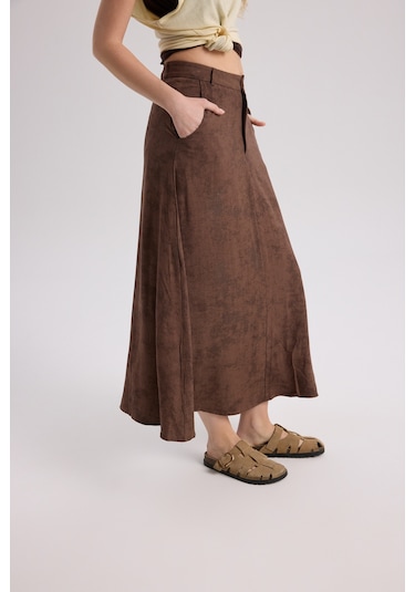 Mai Collection Mai Studios Co. Garias Cepli Uzun Batik Desenli Kahve Etek Kahve
