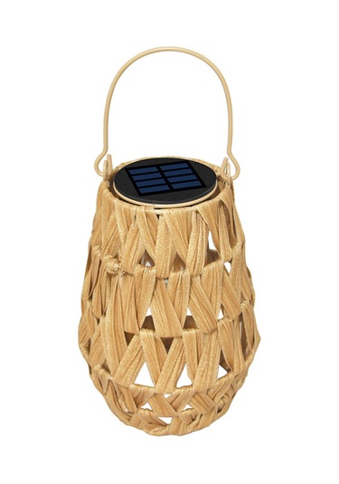 Qingmipy El Örgüsü Hasır Solar Led Bahçe Aydınlatma Feneri, Ip65 Su Geçirmez, Otomatik Şarj Sarı