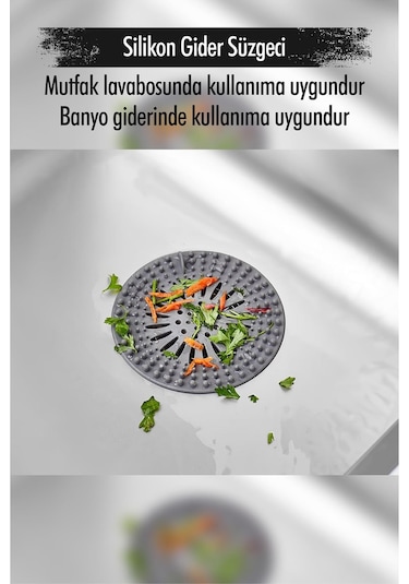 Silikon Lavabo Gideri Süzgeci Çok Renkli