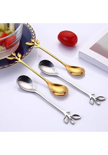12 Parçalı Kahve Kaşığı, Bıçaklı Paslanmaz Çelik Kahve Kaşığı, Yaprak Saplı Kaşık, Paslanmaz Çelik Çay Kaşığı, Paslanmaz Çelik Çay Kaşığı Çatal Bıçak Takımı