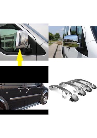 Ford Connect Krom Set Ayna Kapağı-Kapı Kolu