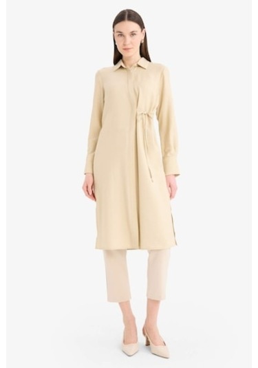 DeFacto Regular Fit Gömlek Yaka Büzgülü Uzun Kollu Diz Altı Tesettür Tunik D9862AX25SMBG737 DeFacto Regular Fit Gömlek Yaka Büzgülü Uzun Kollu Diz Altı Tesettür Tunik D9862AX25SMBG737