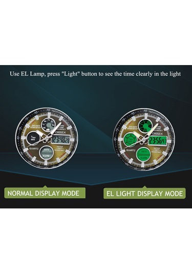 Leezsing Ohsen Erkek Moda Spor Dijital Saatler Su Geçirmez Işıklı Eller Kuvars Kol Saati