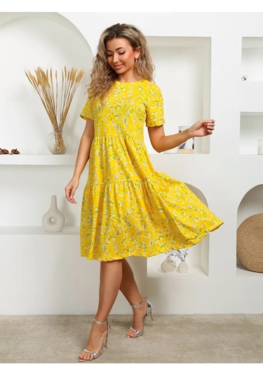 Jıyanteks Büyük Beden Pamuklu Ev Elbisesi 386159398