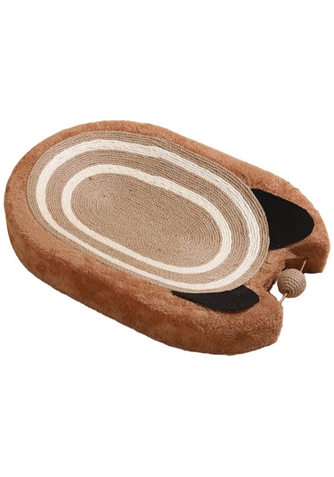 Homyl Kedi Tırmığı Yatak Büyük Sisal Scratcher Kahverengi