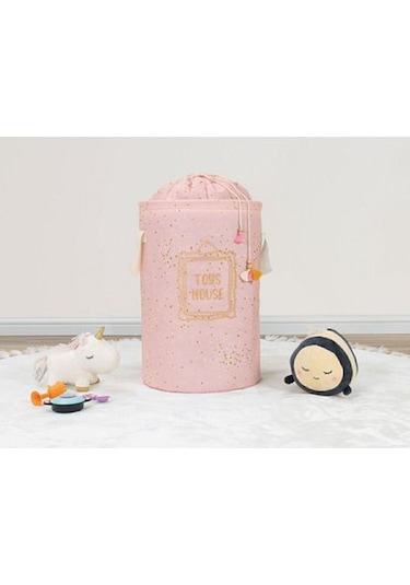 Baby Yuvarlak Torbalı Sepet - Pembe