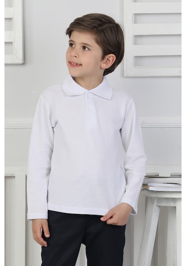 Erkek Çocuk Okul Sweatshirt BEYAZ