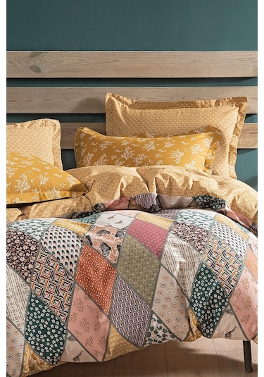 Yataş Astrid Ranforce Tek Kişilik Nevresim Seti - Hardal