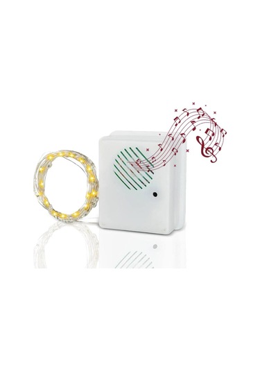 Kendin Yap Noel Ses Sensörü Ve Led Dizisi İle Noel Ağacı Dekoru, Sıcak Beyaz