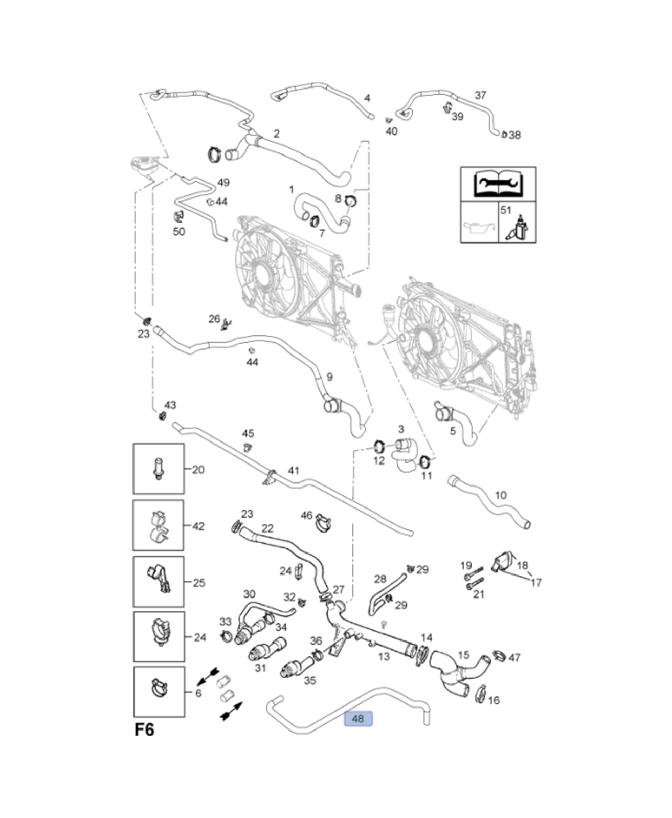 Opel Astra G Gaz Kelebek Soğutma Hortumu Ytt Marka Y10562
