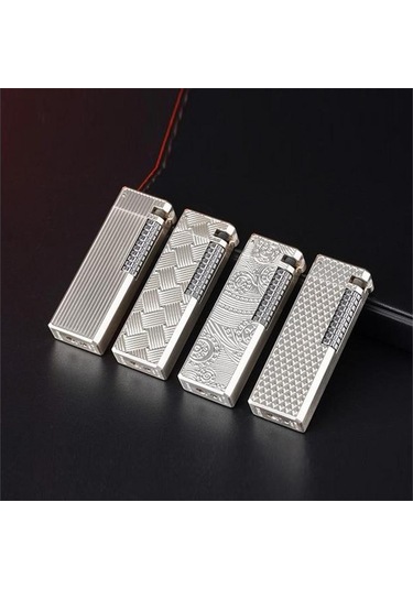 Dunhll Tarz M2 Çarklı Mekanik Çakmak Gümüş