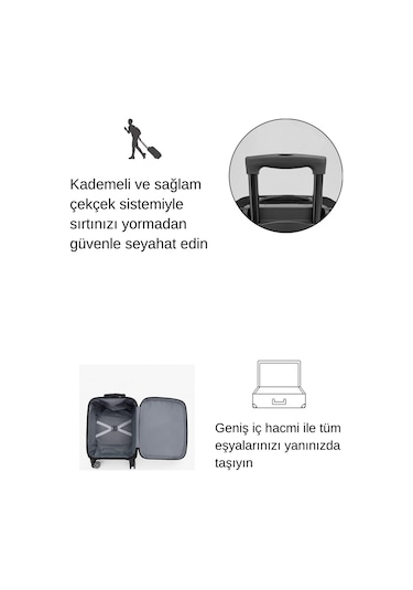 Louisiana Polo Büyük Boy Kumaş Valiz Lacivert 2308 Lacivert