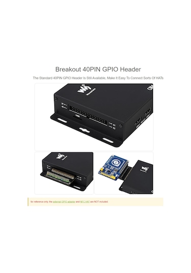 Raspberry Pi Cm4 Io Kartı İçin Waveshare Metal Kutu A, Soğutma Fanlı