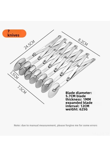 Yunboo 7 Tekerlekli Paslanmaz Çelik Pasta Dilimi Aracı, Hamur Kesme Ve Pasta Pişirme İçin Pratik Mutfak Aleti Diğer
