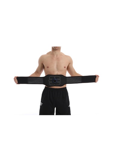 Folinda Evde Kullanıma Uygun Ems Nabızlı Karın Kası Geliştirici, Şarj Edilebilir Masaj Kemer, Siyah, L/xl Boyutu Siyah