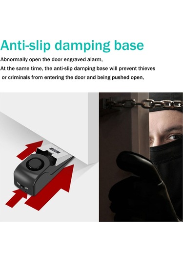 Anjiexun Seyahat Kapı Durdurucu Alarm Taşınabilir 120db Güvenlik Zemin Kapı Durdurucuları