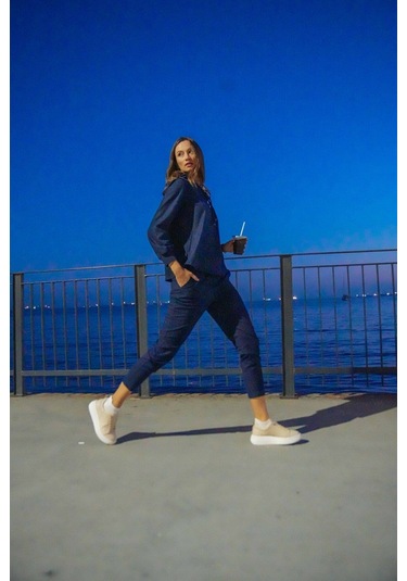 Kadın Kapüşonlu Rahat Eşofman Takım Frn6100 Siyah