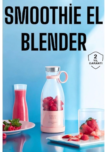 El Blender Bardak Blender Şarjlı Taşınabilir Meyve Sıkcağı Smoothie Çok Renkli