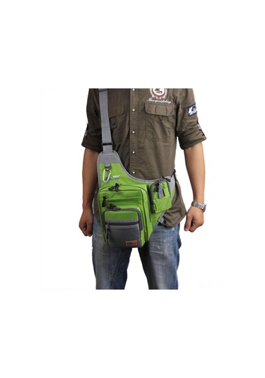 Jeehugo Suçan Çanta - Çok Amaçlı, Su Geçirmez Kumaş, Çoklu Cepler Ve Bölmeler, Ayarlanabilir Omuz Kayışı İle Balık Tutma Aletlerini Taşıma