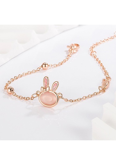 Rose Gold Yeni Tavşan Bileklikleri, Hafif Lüks Moda Hediyeler