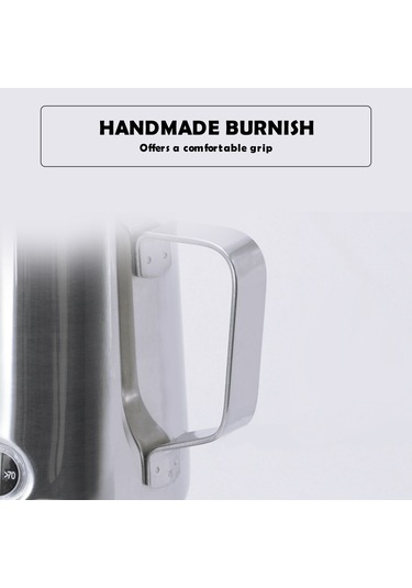 600ml Sıcaklık Göstergeli Süt Köpürtme Sürahi Paslanmaz Gümüş Diğer