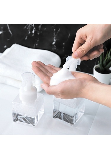 2 Adet Taşınabilir Köpük Şişe Sıvı Sabun Şişeleme Şampuan Losyon Duş Pompası Dispenser Konteyner