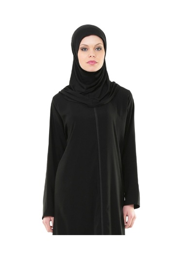 İhvan 5008-1 Siyah Pratik Kendinden Örtülü Namaz Elbisesi Siyah