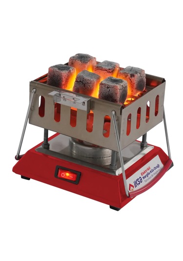 İksa Pratik Kullanım Elektrikli Nargile Köz Ocağı -  Kırmızı
