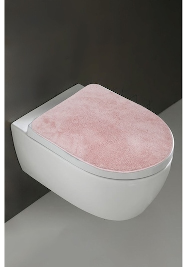 Klozet Kapak Örtüsü Ultrasoft Düz Pembe Krem