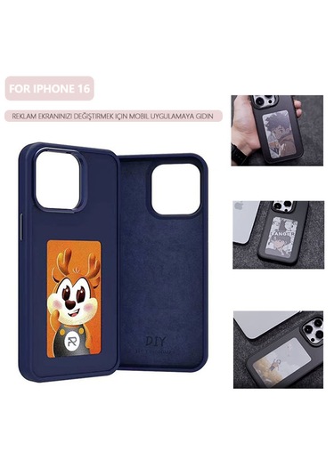 İphone Uyumlu 16 E-mürekkep Ekran Nfc Dıy Telefon Kılıfı İçin Mavi