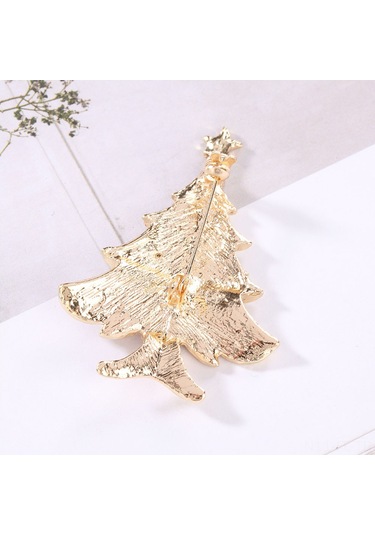 Lemestar Yeni Noel Stili Elmaslı Ağaç Desenli Broş - Yüksek Kaliteli Alyaş Materyalinden Yapılmış - Parti Ve Hediye İçin Uygun Çok Renkli