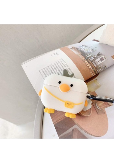 Samsung Galaxy Buds 3 / Galaxy Buds 3 Pro Uyumlu Figürlü Askılı Kılıf Sarı