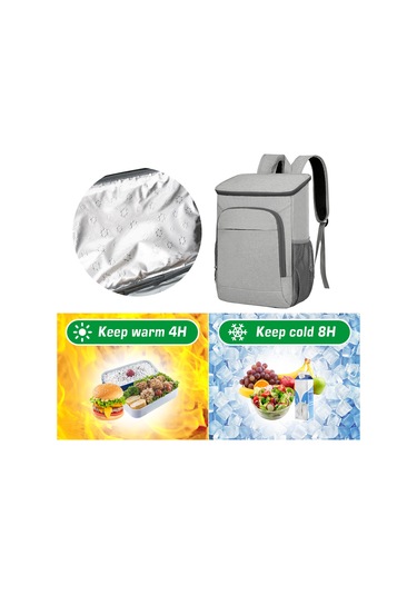 Yaozixa Sıcak-sojuk Saklama Özelliğiyle Büyük Kapasiteli Outdoor Piknik Çanta, Oxford Kumaş, Sızıntı Engeli, Çift Omuzlu, Siyah-kırmızı Çok Renkli