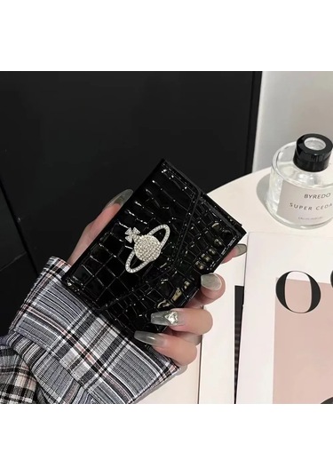 Dofolink Kadın Deri Cüzdan Siyah Manyetik Kapatma, Nylon Forlu, Fatura Klipsi İçeren Temel Model Çok Renkli