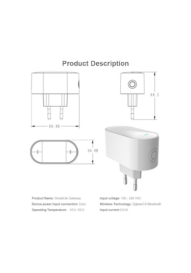 Mufunye Ev Otomasyonu Merkezi Kontrol Cihazı - Zigbee+bt Mesh Çift Protokol - Uzaktan Kumanda - Avrupa Standartı