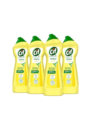 Cif Krem Limon Kokulu Yüzey Temizleyici 4 x 750 ML