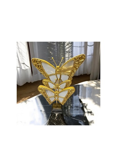 3'lü Aynalı Kelebek Ayaklı - Gold