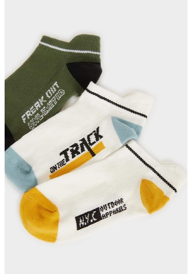 DeFacto Erkek Çocuk 3'lü Pamuklu Patik Çorap E5503A8NSWT1