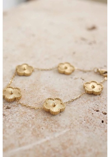 Gold Çizgili Premium Çelik Bileklik Gold