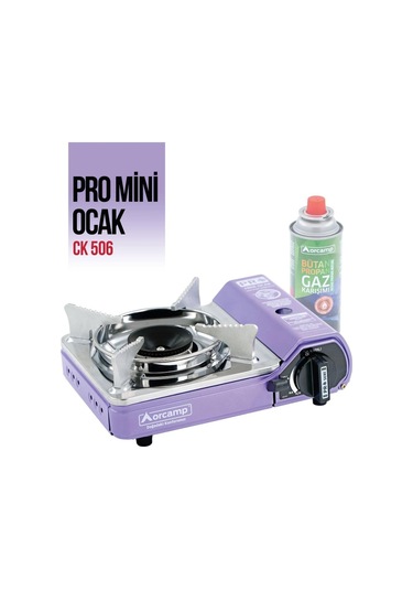 Orcamp Tekli Çantalı Mini Portatif Ocak Mor Ck-506 Mor