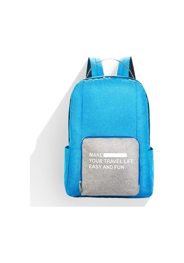 Luckydog Lacivert Katlanabilir Sırt Çantası Öğrenci Okul Çantası Oxford Kumaş Spor Çantası Moda Katlanır Çanta Rahat Lacivert Lacivert