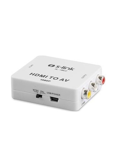 S Link Sl Hrc2 Hdmı To Av Rca 1080P Mini Dönüştürücü