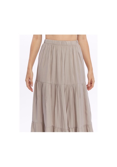 Nora Uzun Etek Bej