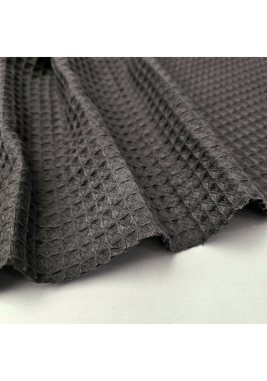 Waffle Pike Bornozluk Kumaş 100% Pamuk W-44 Gri
